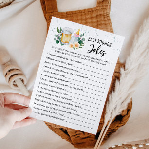 Invitación Juego de chistes para baby shower "Bebé está en ca