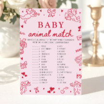 Juego de coincidencia de bebés animales dibujados