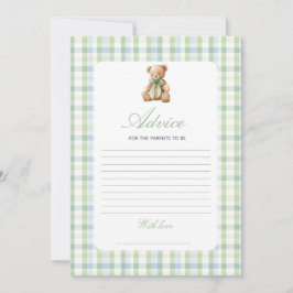 Invitación Juego de consejos para baby shower de Preppy Bear