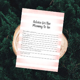 Invitación Juego de Consejos para Mamá Tan Bunny Pink para Ba