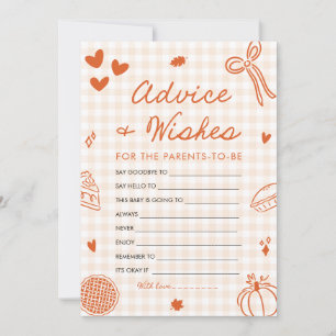Invitación Juego de consejos y deseos de Baby Shower de mano 