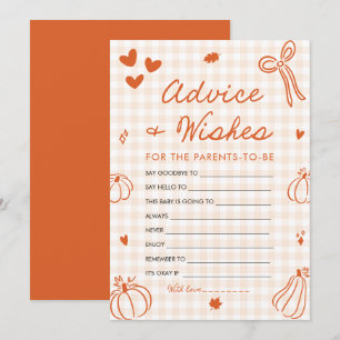 Invitación Juego de consejos y deseos para baby shower de cal