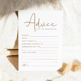 Invitación Juego de consejos y deseos para recién casados con