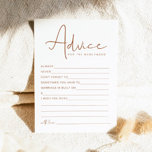 Invitación Juego de consejos y deseos para recién casados con