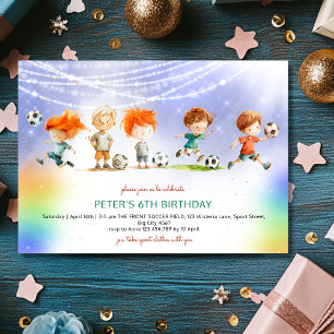 Invitación Juego de cumpleaños del fútbol mágico
