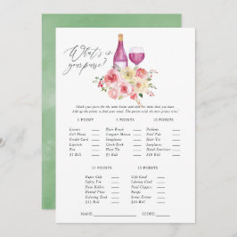 Invitación Juego de degustación de vino Floral Bridal Shower