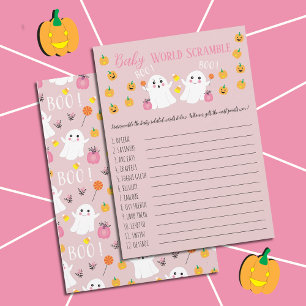 Invitación Juego de desorden de palabras de Halloween bebé ro