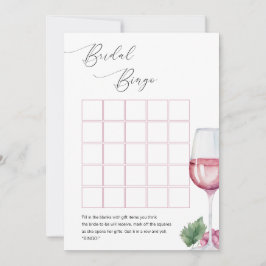 Invitación Juego de Despedida de Soltera Bingo Vino antes de 