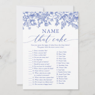 Invitación Juego de Despedida de Soltera Blue Floral Name Tha