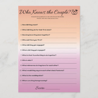 Invitación Juego de Despedida de Soltera Lesbiana, Quién cono