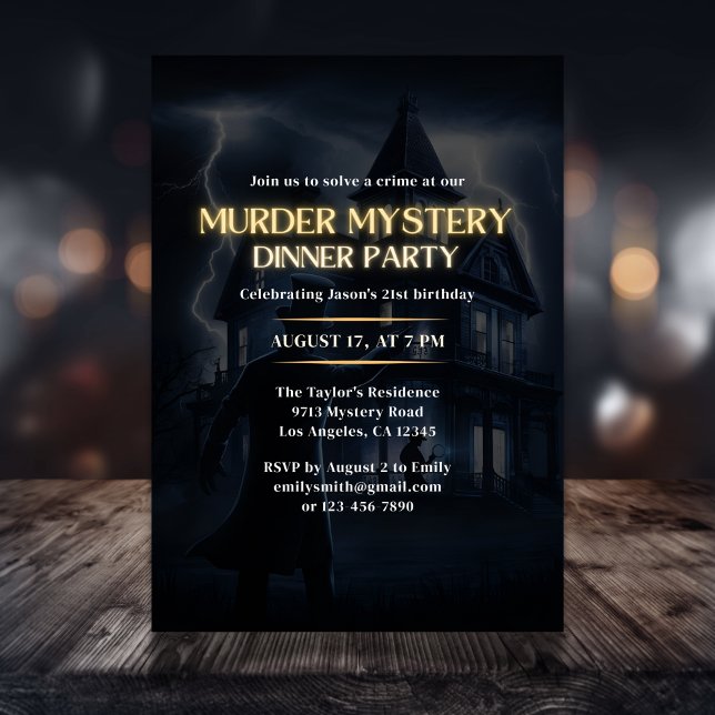 Invitación Juego de detectives Noche Asesinato Misterio Fiest (Subido por el creador)