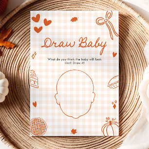 Invitación Juego de dibujar al bebé en la ducha de bebé itali