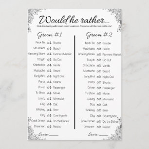 Invitación Juego De Ducha De Matrimonio Gay, ¿Preferiría?