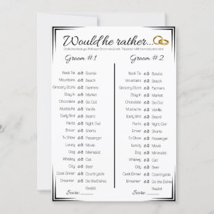 Invitación Juego De Ducha De Matrimonio Gay, ¿Preferiría?