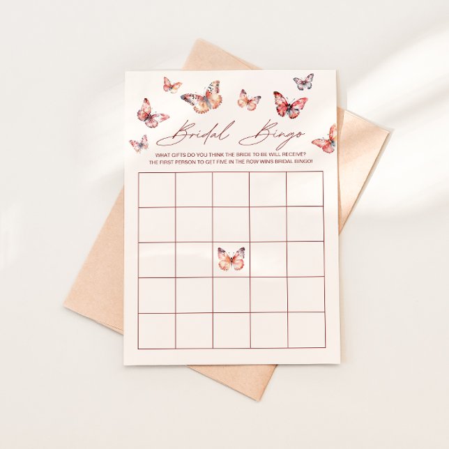 Invitación Juego de ducha de novia Bingo Boho Butterfly (Subido por el creador)