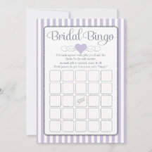 Juego de ducha de novia Bingo Lavender Gray Bridal