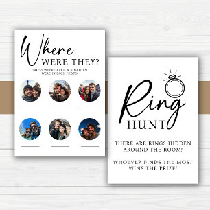 Invitación Juego de ducha de novia Caza de anillo Juego d