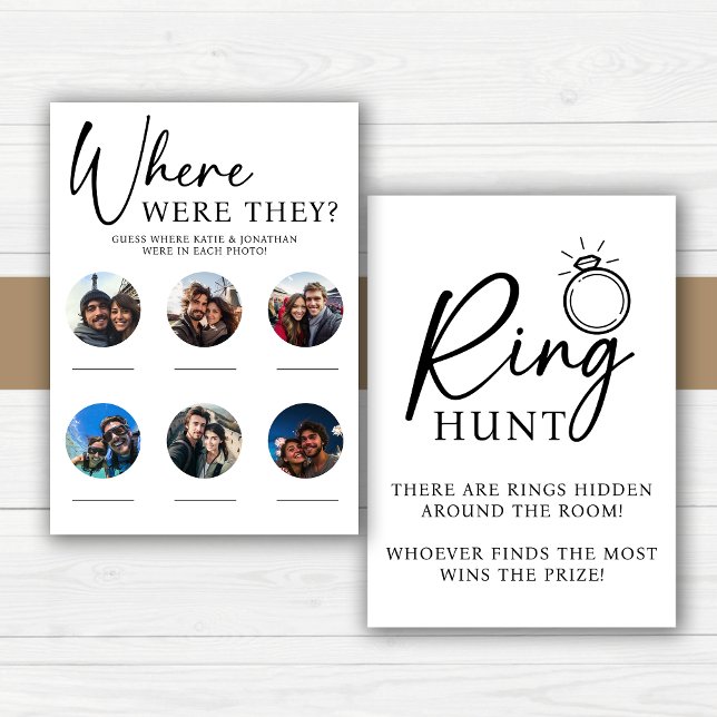 Invitación Juego de ducha de novia | Caza de anillo | Juego d (Bridal Shower Games)