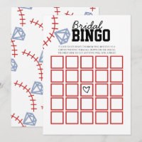 Juego de ducha de novia con béisbol de deportes br