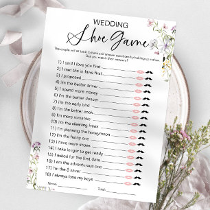 Invitación Juego de ducha de novia con Boda de flores silvest