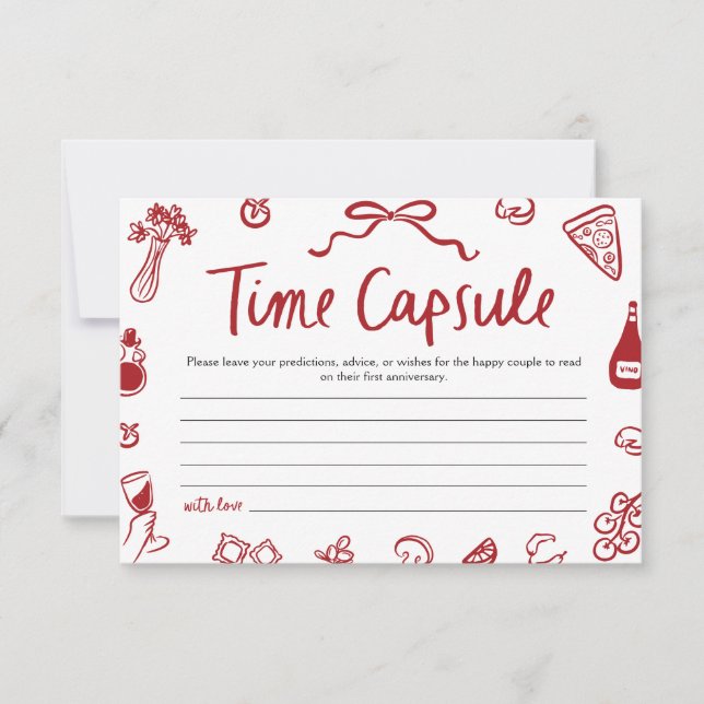 Invitación Juego de ducha de novia de la cápsula del tiempo r (Anverso)