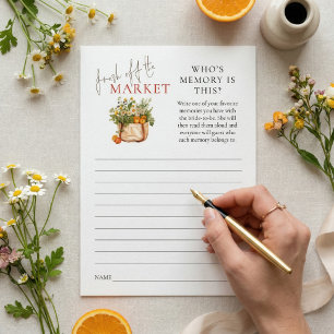 Invitación Juego de Ducha de Novia de Recién Salido del Merca