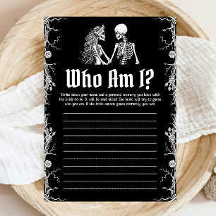 Invitación Juego de Ducha de Novia Esqueleto de Halloween Qui