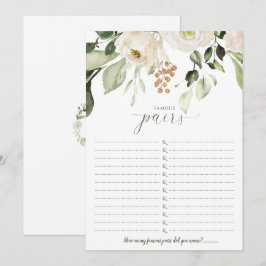 Invitación Juego de ducha de novia Parejas famosas - Parejas