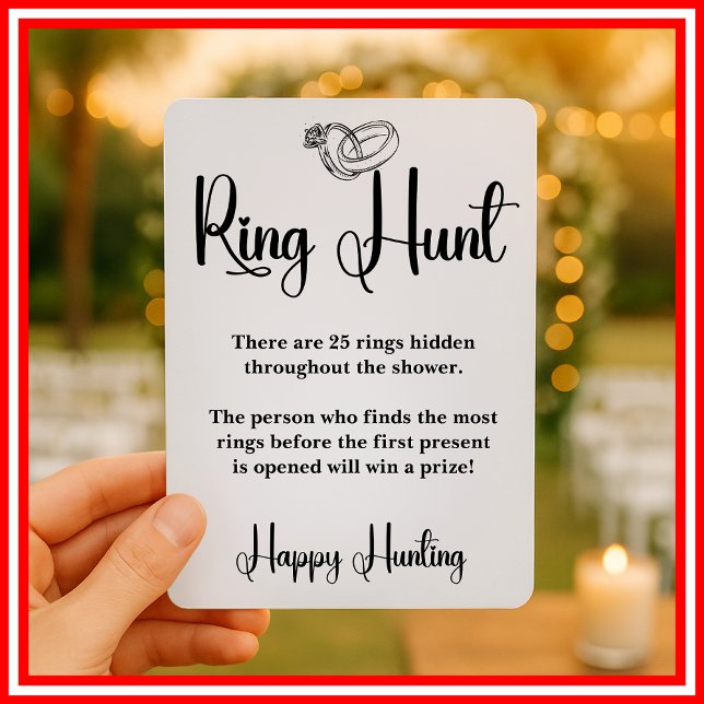 Invitación Juego de ducha de novia Ring Hunt Juego de Rótulo  (Subido por el creador)