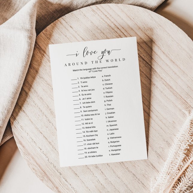 Invitación Juego de ducha de novia te amo en todo el mundo (Subido por el creador)