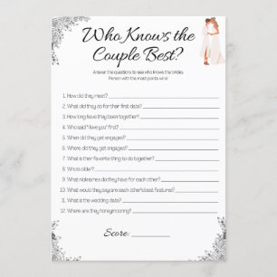 Invitación Juego de ducha de novias lesbianas, quién conoce a