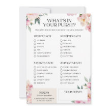 Juego de ducha de novias ¿qué hay en tu bolso rosa