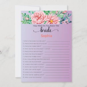 Invitación Juego De Ducha De Novias Qué Tan Bien Conoce A La