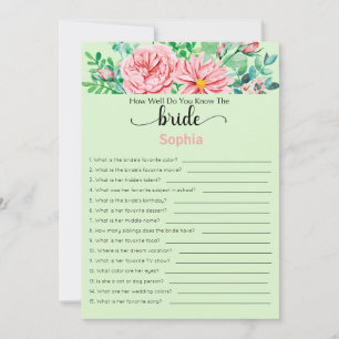 Invitación Juego De Ducha De Novias Qué Tan Bien Conoce A La