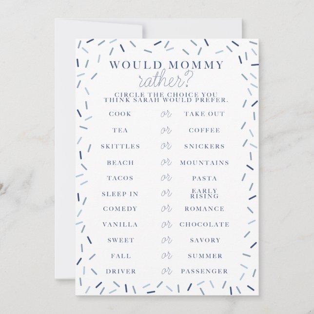 Invitación Juego de ducha de rociado para bebés (Anverso)