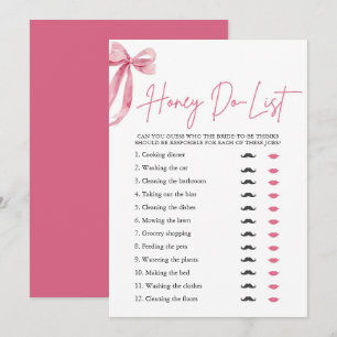 Invitación Juego de ducha para novias de la lista de miel de