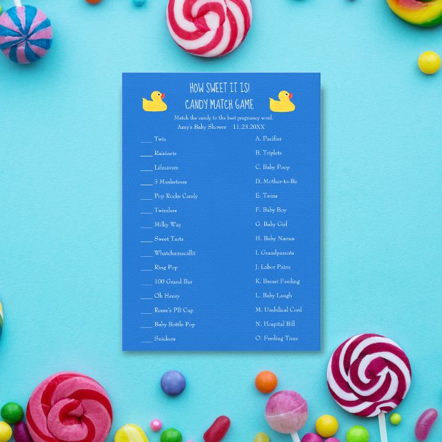 Invitación Juego de escaramuzas de goma Ducky Candy Baby Show (Subido por el creador)
