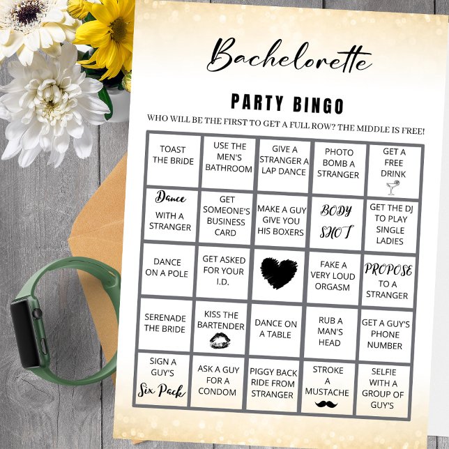 Invitación Juego de Fiesta de Bingo de Bachillerato de Oro de (Subido por el creador)