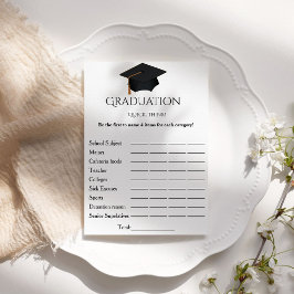Invitación Juego de fiesta de graduación piensa rápido simple