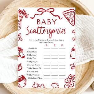 Invitación Juego de fragmentos de Baby Shower italiano de man