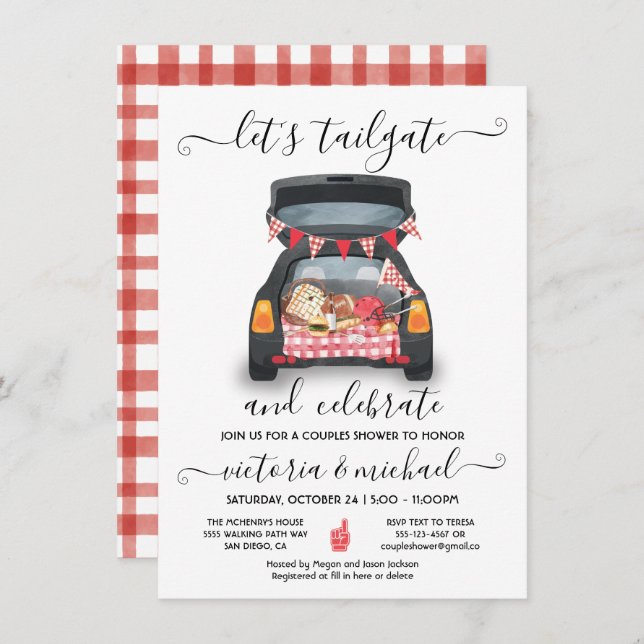 Invitación Juego de fútbol americano en la parte trasera del  (Anverso / Reverso)