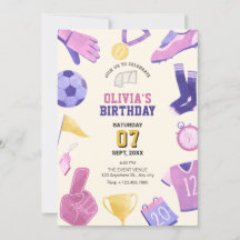 Juego de fútbol de púrpura rosa