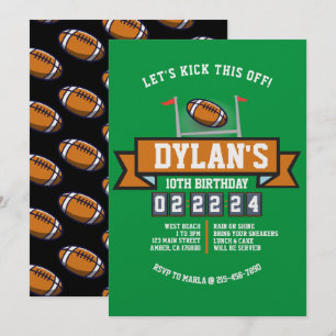 Invitación JUEGO DE FÚTBOL Niños deportivos Fiesta de cumplea