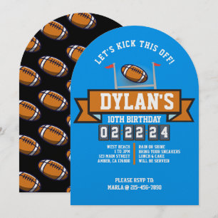 Invitación JUEGO DE FÚTBOL Niños deportivos Fiesta de cumplea