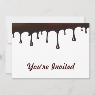 Invitación Juego de goteo de chocolate