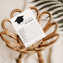 Invitación Juego de graduación de palabras simple en la lucha