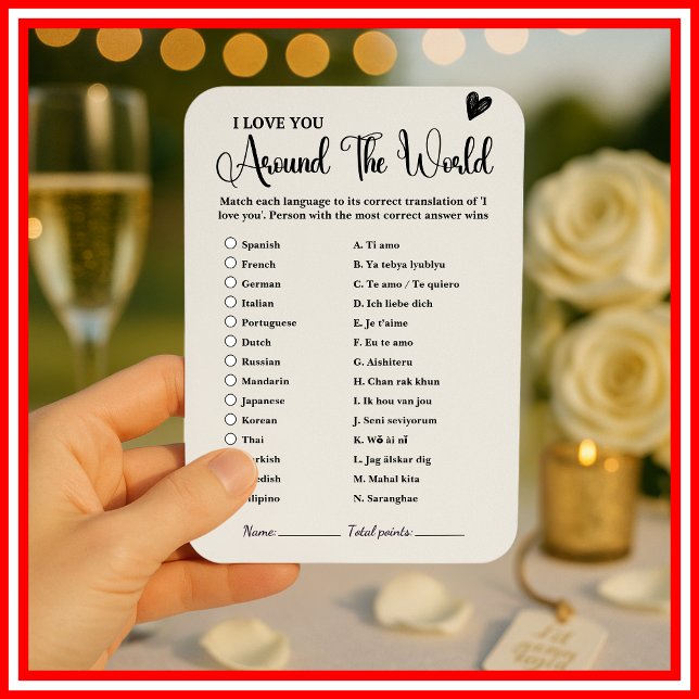 Invitación Juego de Idiomas 'Te Amo' para Despedida de Solter (Subido por el creador)