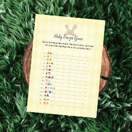 Invitación Juego de imágenes de emoji de bebé argyle amarillo