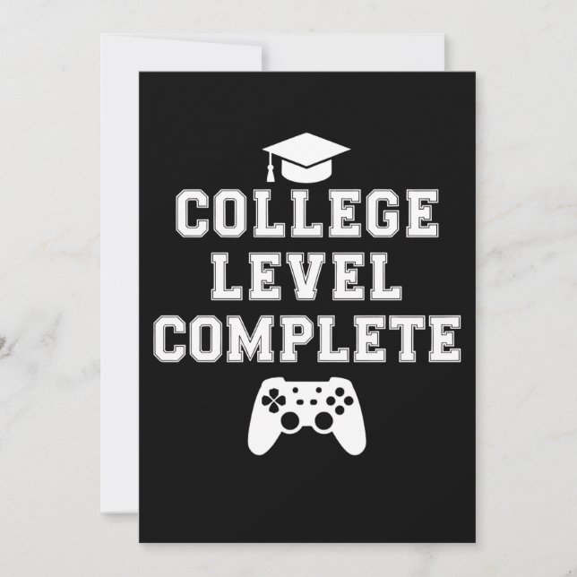 Invitación Juego de jugador de graduación completo de nivel u (Anverso)