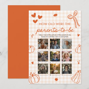 Invitación Juego de la Calabaza de Otoño: ¿Qué Edad Tenían lo